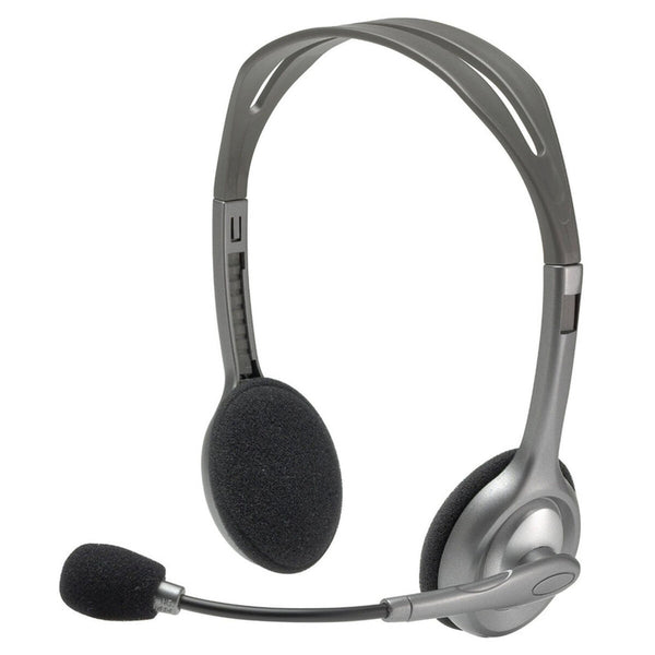 Kopfhörer mit Mikrofon Logitech 981-000271 2 x Jack 1,4 m Schwarz Grau