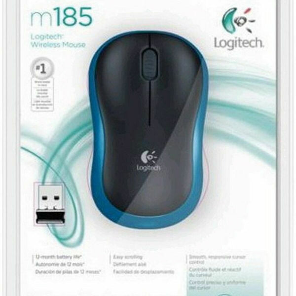 Mouse Logitech LGT-M185B Schwarz Schwarzweiß 1000 dpi