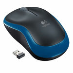 Mouse Logitech LGT-M185B Blau Schwarz Schwarzweiß 1000 dpi