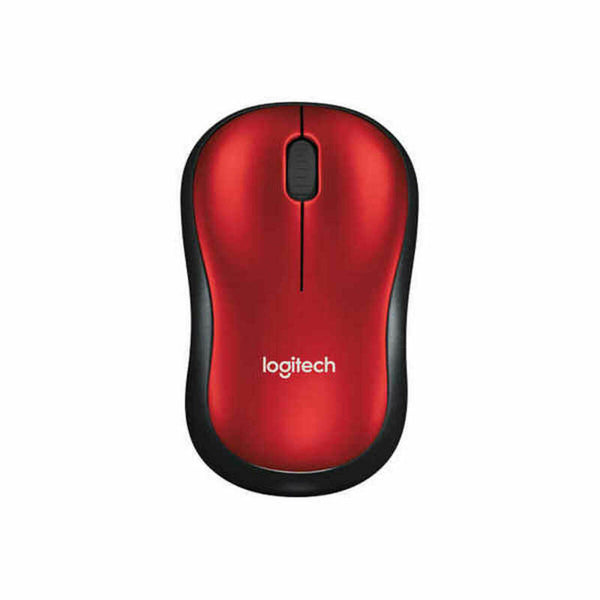 Schnurlose Mouse Logitech M185 Schwarz Rot Schwarzweiß 1000 dpi