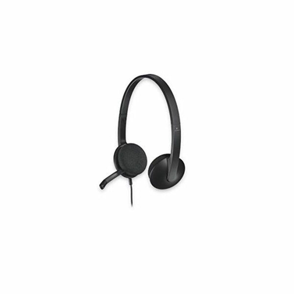 Kopfhörer mit Mikrofon Logitech 981-000475           USB 1,8 m Schwarz