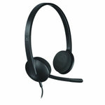 Kopfhörer mit Mikrofon Logitech 981-000475           USB 1,8 m Schwarz