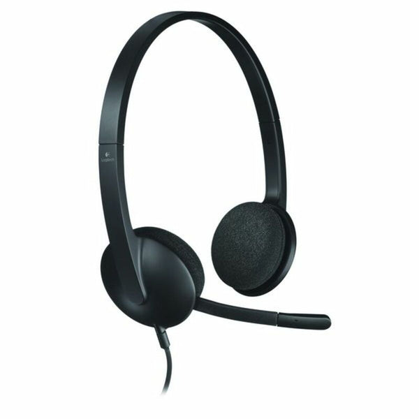 Kopfhörer mit Mikrofon Logitech 981-000475           USB 1,8 m Schwarz