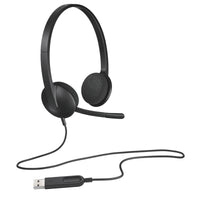 Kopfhörer mit Mikrofon Logitech H340 USB 1,8 m Schwarz