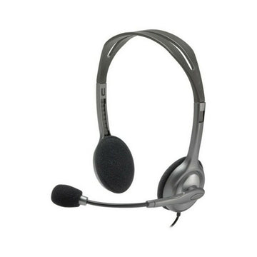 Kopfhörer mit Mikrofon Logitech 981-000593 Grau