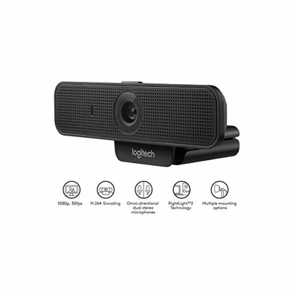 Webcam Logitech 960-001076 HD 1080p Auto-Focus Schwarz Full HD 30 fps
