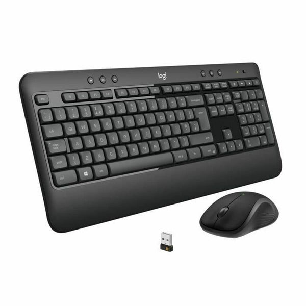 Tastatur mit Drahtloser Maus Logitech MK540 Französisch Schwarz Schwarz/Weiß AZERTY