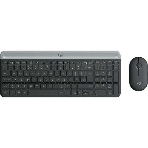 Tastatur mit Maus Logitech MK470 Qwertz Deutsch Schwarz Stahl