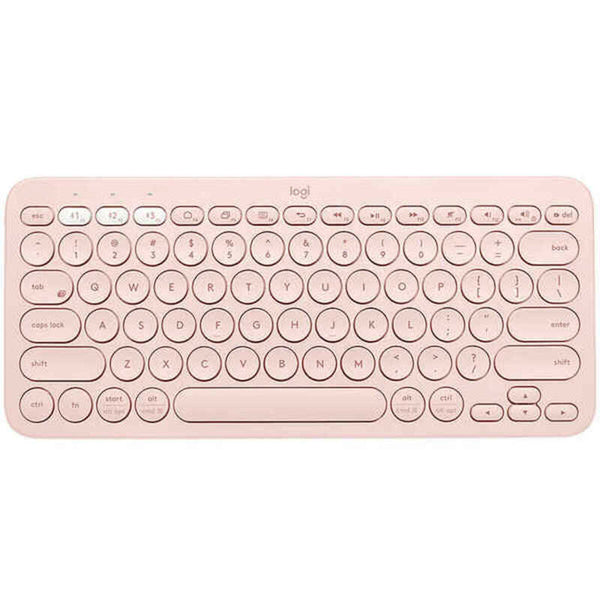 Drahtlose Tastatur Logitech K380  Rosa Qwerty Spanisch