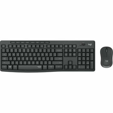 Tastatur mit Drahtloser Maus Logitech MK295 Schwarz Qwerty Spanisch