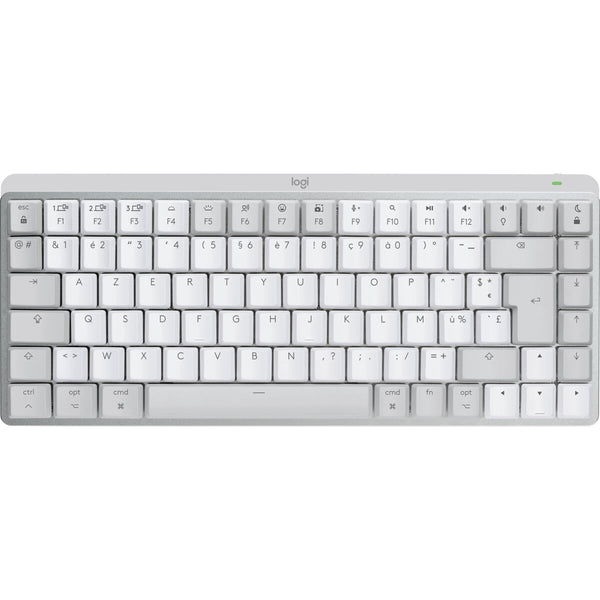 Drahtlose Tastatur Logitech MX Mini Mechanical for Mac Weiß Weiß/Grau Französisch AZERTY