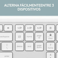 Tastatur mit Maus Logitech 920-012596 Weiß Spanisch QWERTY