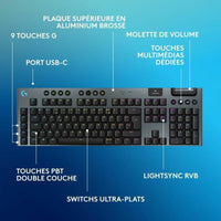 Drahtlose Tastatur Logitech G915 TKL X Schwarz AZERTY