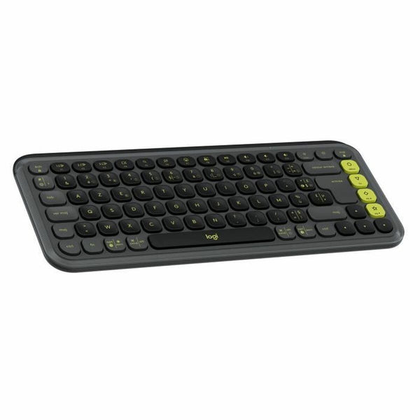 Drahtlose Tastatur Logitech Pop Icon Keys Dunkelgrau AZERTY