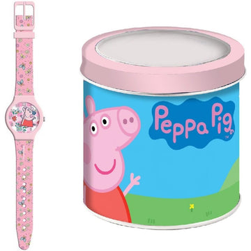 Uhr für Kleinkinder Peppa Pig PEPPA PIG - TIN BOX Ø 33 mm