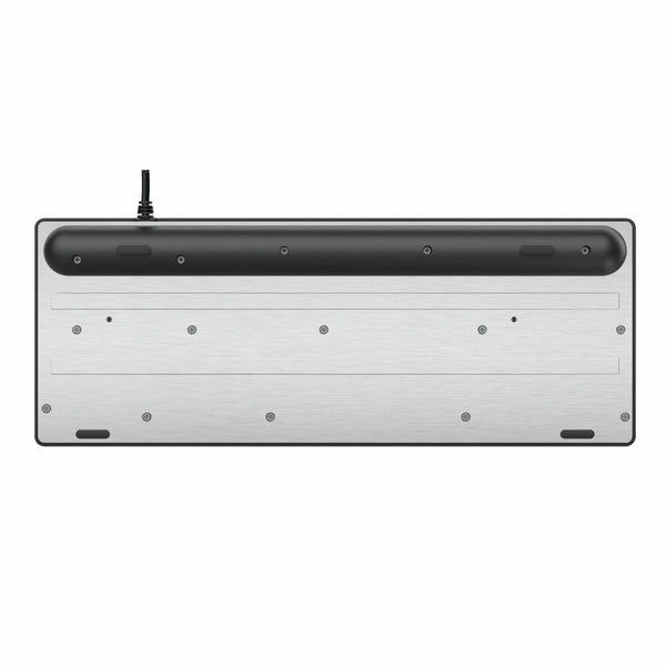 Tastatur Trust GXT 833 Thado Schwarz Silberfarben Schwarzweiß Multi