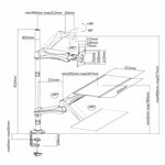 Bildschirm-Träger für den Tisch Neomounts FPMA-D500KEYB Schwarz 27"