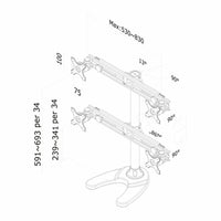 Bildschirm-Träger für den Tisch Neomounts FPMA-D700DD4