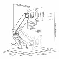 Bildschirm-Träger für den Tisch Neomounts FPMA-D885BLACK