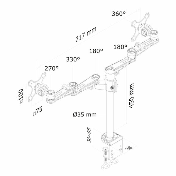 Bildschirm-Träger für den Tisch Neomounts FPMA-D935D