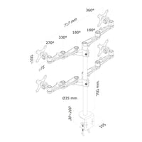 Bildschirm-Träger für den Tisch Neomounts FPMA-D935D4 Silberfarben 27"