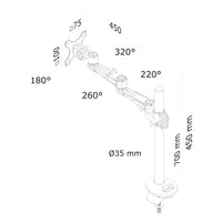 Bildschirm-Träger für den Tisch Neomounts FPMA-D935G 10" 30"