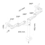 Bildschirm-Träger für den Tisch Neomounts FPMA-D935DG 10" 27"