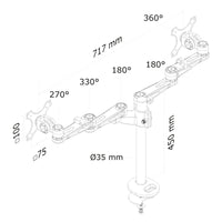 Bildschirm-Träger für den Tisch Neomounts FPMA-D935DG 10" 27"