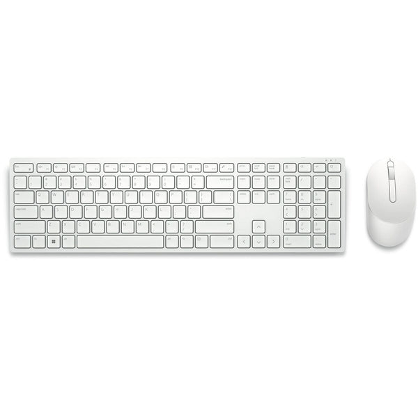 Tastatur mit Drahtloser Maus Dell KM5221W-WH Weiß Qwerty US