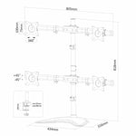 Bildschirm-Träger für den Tisch Neomounts NM-D335D4BLACK 8 kg
