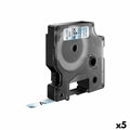 Laminiertes Klebeband zur Kennzeichnung von Maschinen Dymo D1 40910 9 mm LabelManager™ Durchsichtig Schwarz (5 Stück)