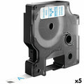 Laminiertes Klebeband zur Kennzeichnung von Maschinen Dymo D1 40914 9 mm LabelManager™ Weiß Blau (5 Stück)