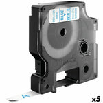 Laminiertes Klebeband zur Kennzeichnung von Maschinen Dymo D1 40914 9 mm LabelManager™ Weiß Blau (5 Stück)