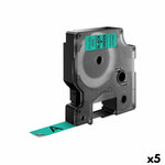 Laminiertes Klebeband zur Kennzeichnung von Maschinen Dymo D1 45019 12 mm LabelManager™ grün Schwarz (5 Stück)