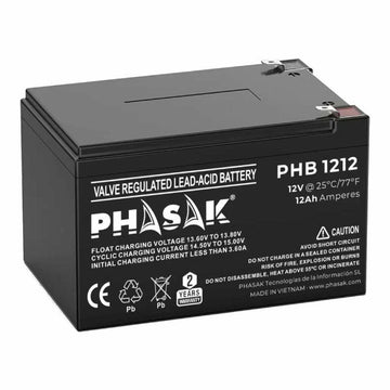 Batterie für Unterbrechungsfreies Stromversorgungssystem USV Phasak PHB 1212 12 Ah 12 V