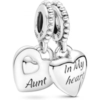 Charms für Damen Pandora AUNT & NIECE SPLIT HEART