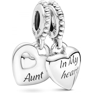 Charms für Damen Pandora AUNT & NIECE SPLIT HEART