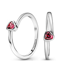 Damenring Pandora CLEAR TILTED HEART SOLITAIRE - RING - SIZE 58