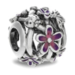 Damenperlen Pandora OPENWORK PURPLE DAISY Silberfarben Lila