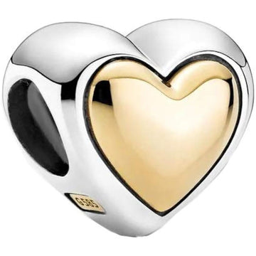 Charms für Damen Pandora DOMED GOLDEN HEART