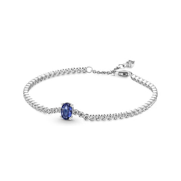 Damenarmreif Pandora SPARKLING PAVE TENNIS - SIZE 16 Silberfarben