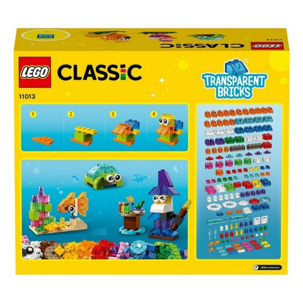 Konstruktionsspiel Classic Transparent Bricks Lego 11013 Bunt
