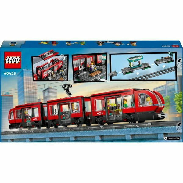 Konstruktionsspiel Lego 60423 Downtown Tram and Station Bunt