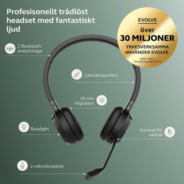 Kopfhörer mit Mikrofon Jabra Schwarz