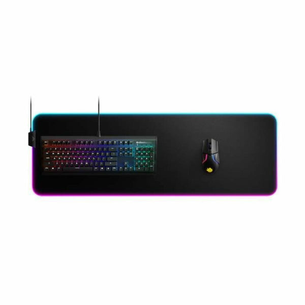 Mousepad SteelSeries QcK Prism Cloth XL Gaming Schwarz 90 x 30 cm LED RGB Bunt