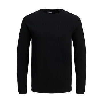 Herren Langarm-T-Shirt Jack & Jones ehill Knit Schwarz