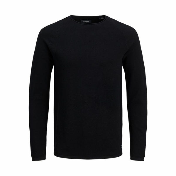 Herren Langarm-T-Shirt Jack & Jones ehill Knit Schwarz