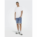 Herren Jeans Shorts Only & Sons Onsply 8584 Blue Denim Blau
