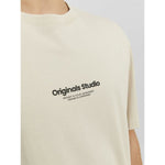 Herren Kurzarm-T-Shirt Jack & Jones JORVESTERBRO TEE SS 12240121 Beige