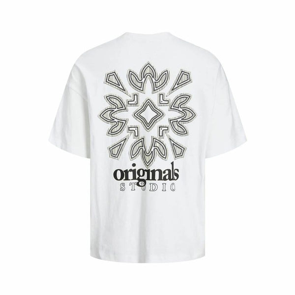 Herren Kurzarm-T-Shirt Jack & Jones bari Back Weiß Herren